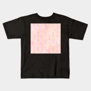 Sun Moon Star on String Hand Pink Pastel Kids T-Shirt